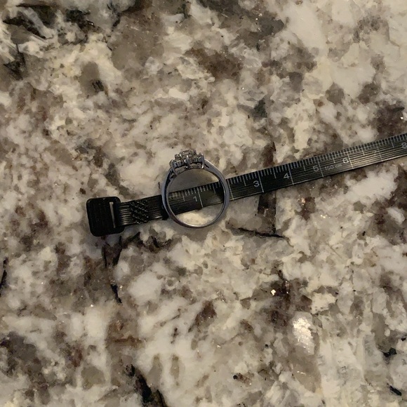 Stainless Steel CZ Flower Ring, Approx. Size 7 - Picture 4 of 6